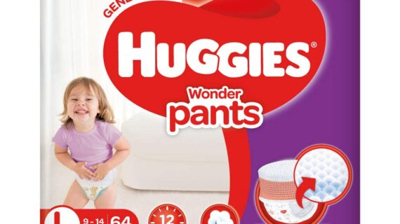 Huggies Wonder Pants Large (L) Size Diaper Pants, with Bubble Bed Technology for comfort, (9.0 kg – 14.0 kg) -(64 Pieces) )