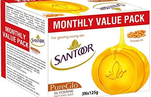 Santoor-Pure-Glo-Glycerin-Soap-125gm-Pack-of-3-0